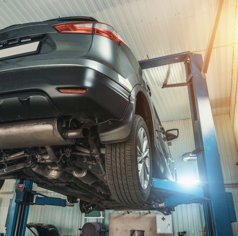 A SUV on an MOT ramp - MOT & Servicing Bletchley